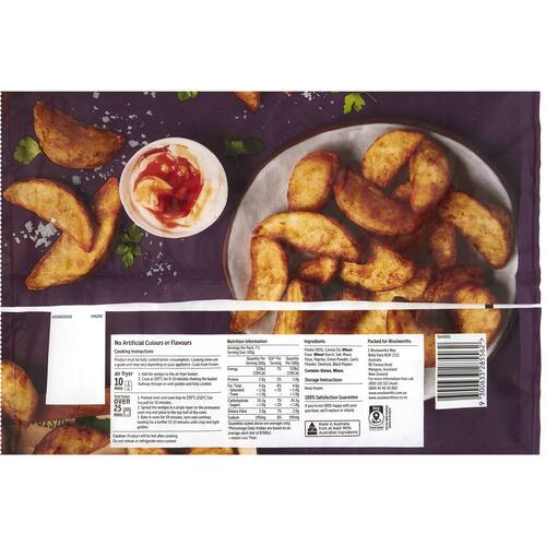 Woolworths Potato Wedges 750g bunch