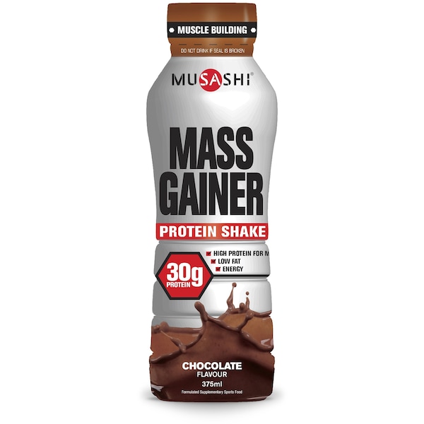 Musashi Mass Gainer Protein Shake Chocolate 375ml