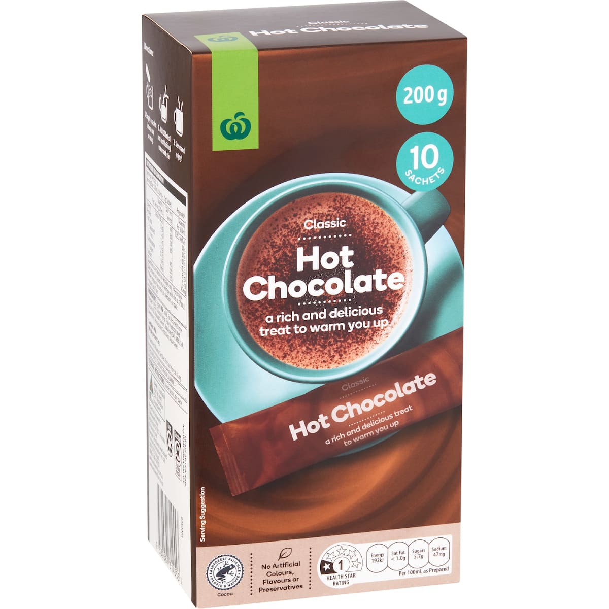 Woolworths Hot Chocolate 10 Pack bunch