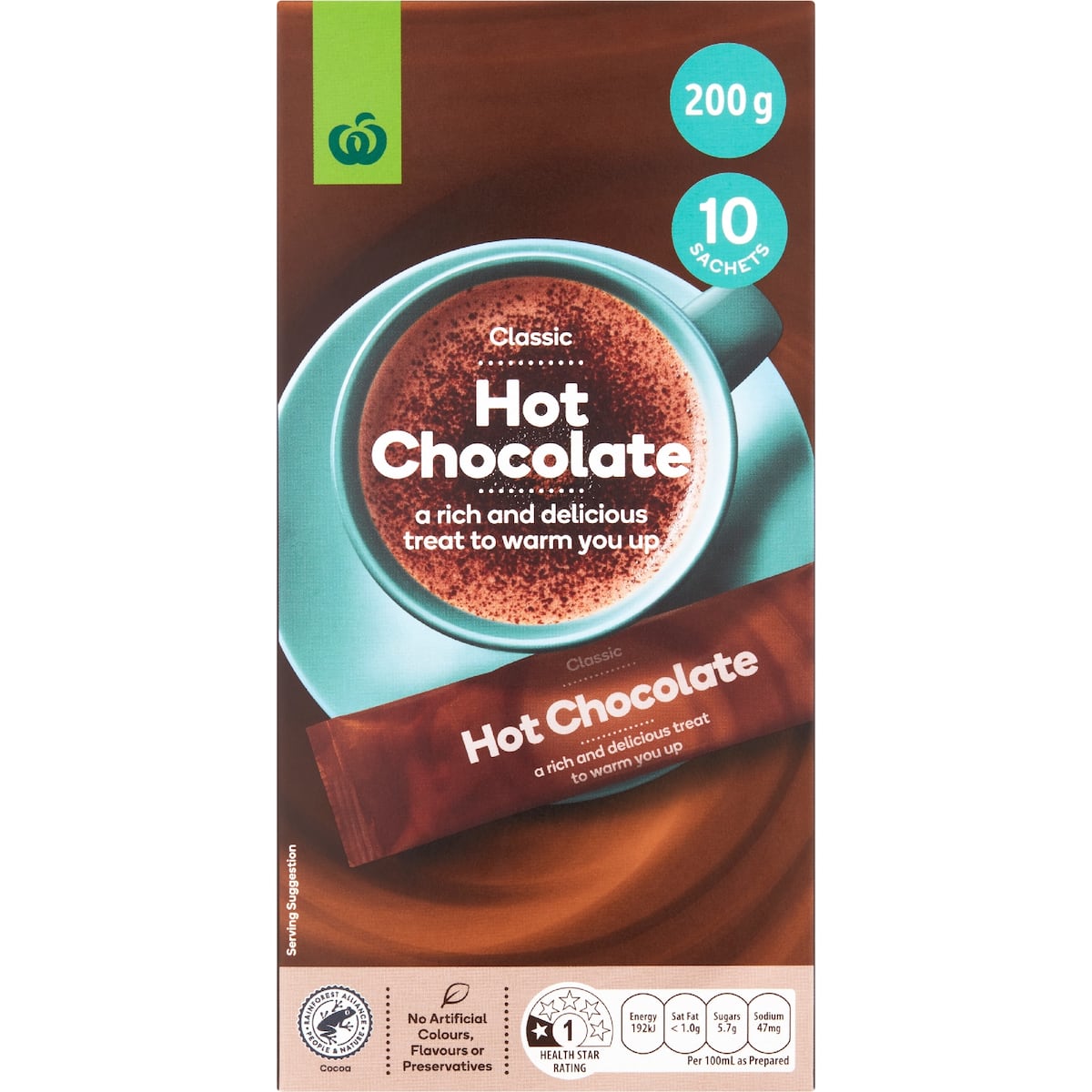 Woolworths Hot Chocolate 10 Pack bunch