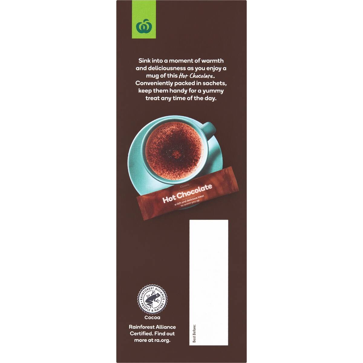 Woolworths Hot Chocolate 10 Pack bunch