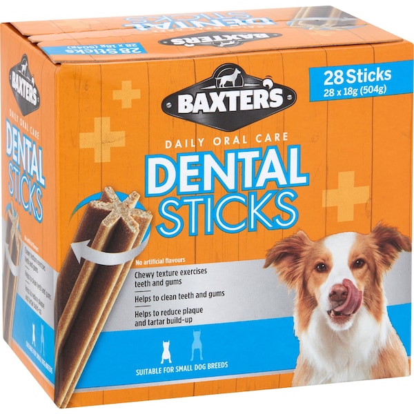 Baxter's Dog Treats Dental Sticks Small Dog 28 pack