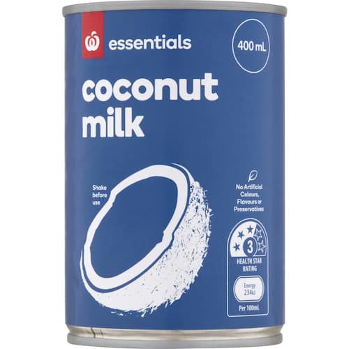 Woolworths Essentials Coconut Milk 400ml bunch