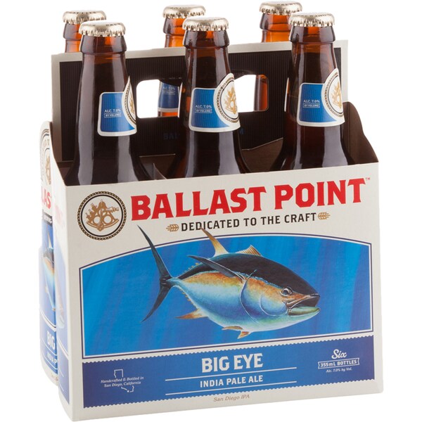 Ballast Point Big Eye Indian Pale Ale Bottles 6x355ml Pack
