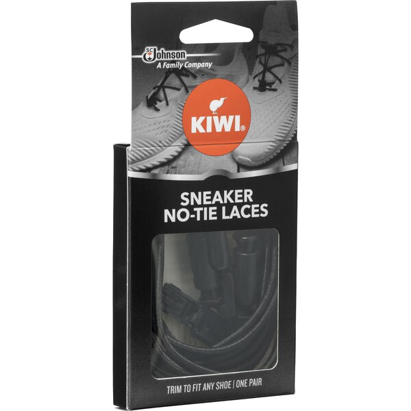 Kiwi Black No Tie Laces Each