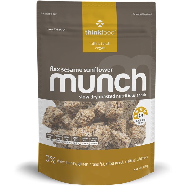 Thinkfood Munch Flax Sesame Sunflower 140g