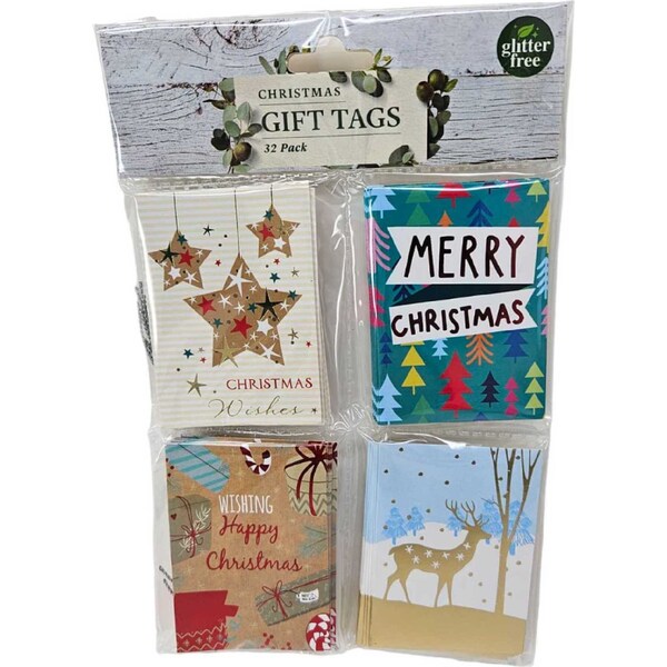 Christmas Gift Tags Traditional 32 pack