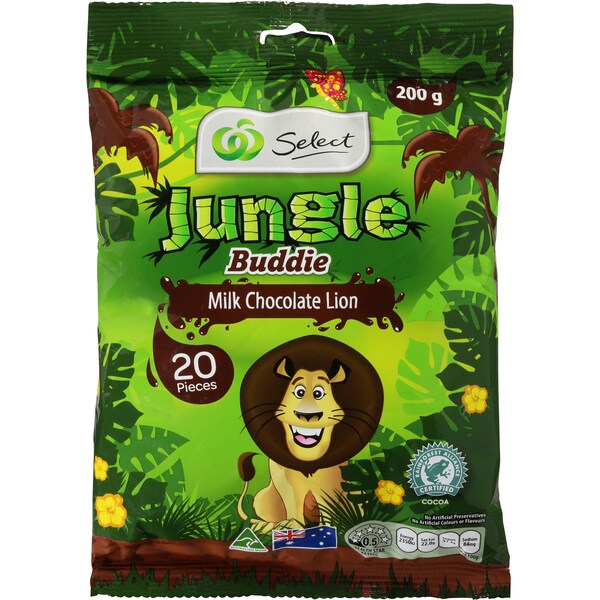 Woolworths Select Spackled Milk Chocolate Lion Sharepack 20pk 200g