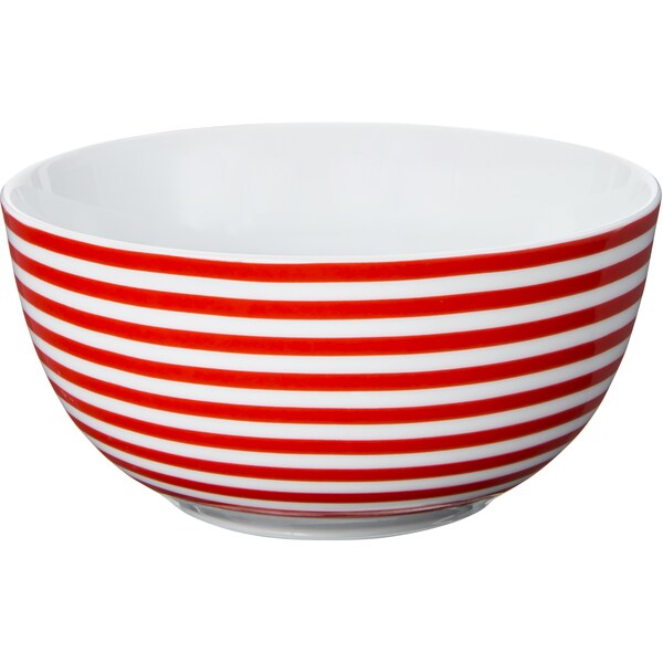 Essentials Dinnerware Small Bowl Red Circles Each