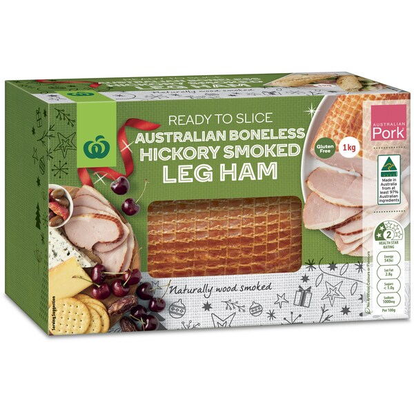 Woolworths Hickory Smoked Gourmet Ham 1kg