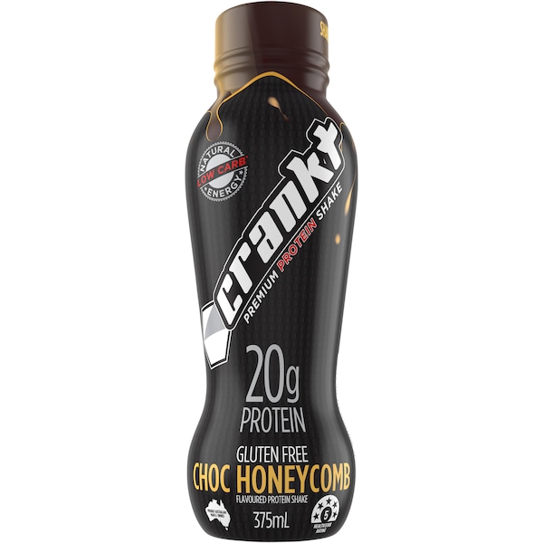 Crankt Protein Shake Choc Honeycomb 375mL