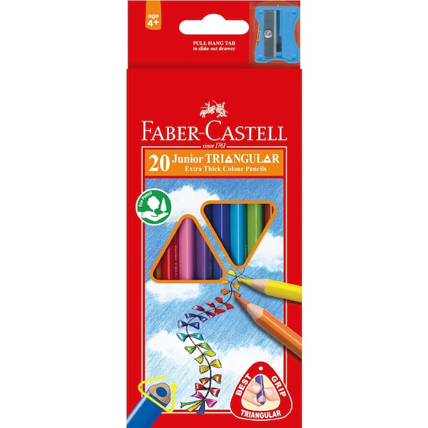 Faber-Castell Junior Triangular Colour Pencils 20 pack
