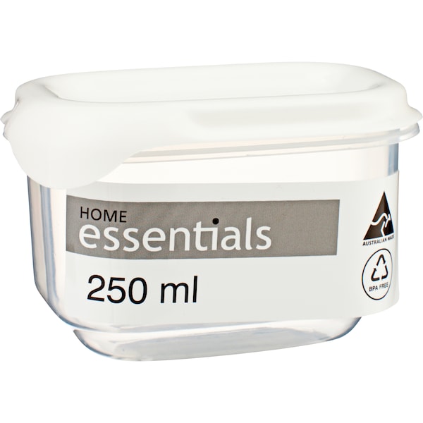 Essentials Plasticware Rectangle 250ml