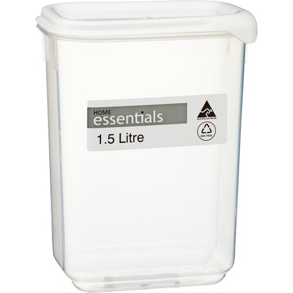 Essentials Plasticware Rectangle 1.5l