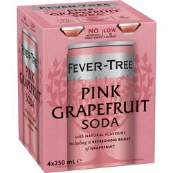 Fever-Tree Pink Grapefruit Soda 250ml x 4 Pack