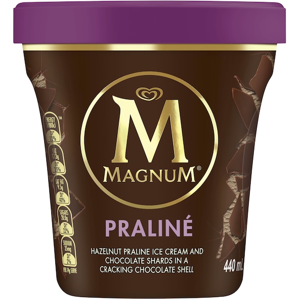 Magnum Tub Ice Cream Chocolate Hazelnut Praline 440mL