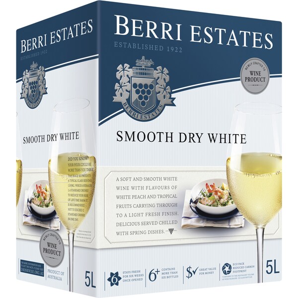 Berri Estates Smooth Dry White Cask 5l