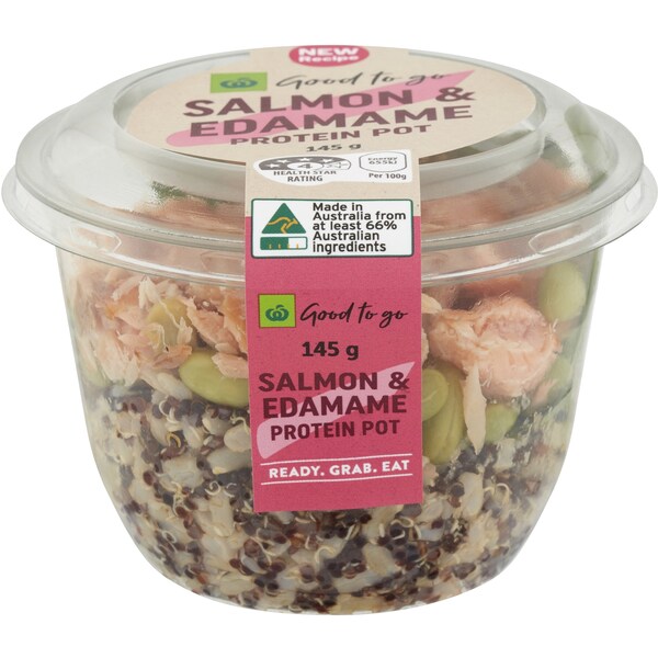 Woolworths Good To Go Smoked Salmon & Edamame Bean Pot 145g