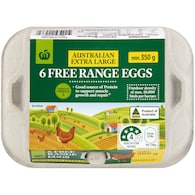 Woolworths 6 Pack Extra Large Free Range Eggs