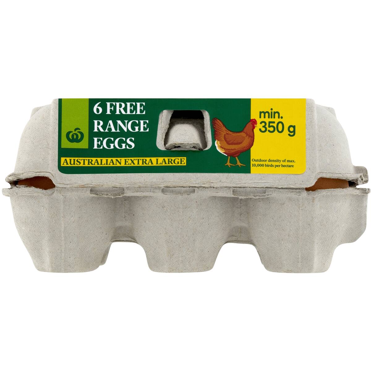 Woolworths 6 Extra Large Free Range Eggs 350g bunch