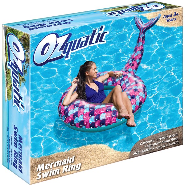 Ozquatic Inflatable Mermaid Ring Each