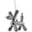 Christmas Traditional Balloon Dog Silver each