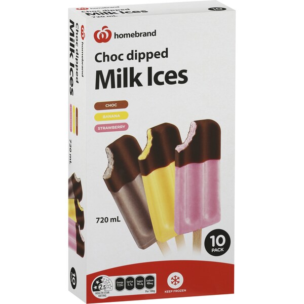 Homebrand Milk Ice Cream Variety Pack 10 Pack