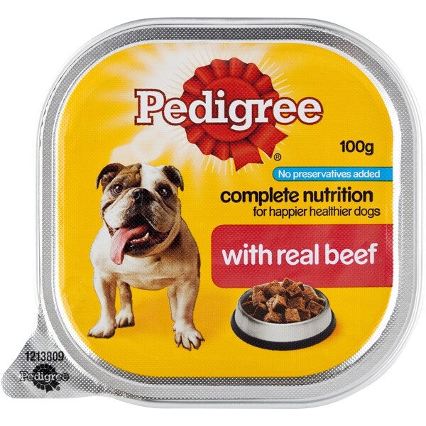 Pedigree Adult Dog Food With Real Beef 100g