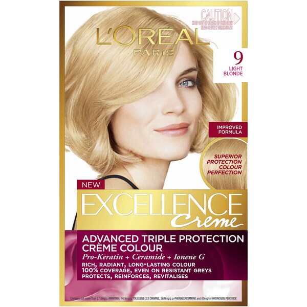 L'Oreal Paris Paris Excellence Creme 9 Light Blonde Each