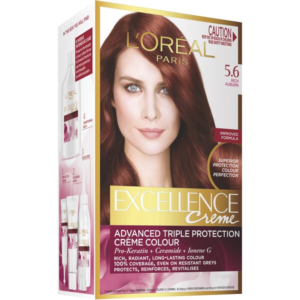 L'Oreal Paris Excellence Creme 5.6 Rich Auburn Each