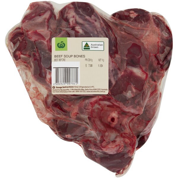 Woolworths Beef Soup Bones 1kg - 1.3kg