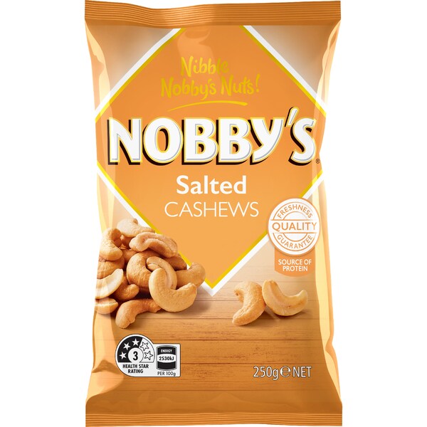 Nobby's Salted Cashew Cashew Nuts Share Pack 250g