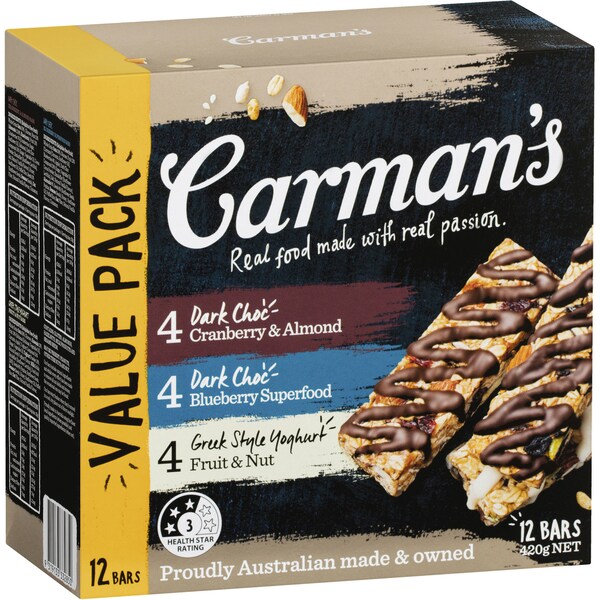Carman's Indulgent Variety Bars 420g