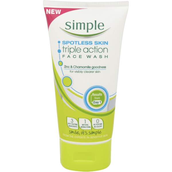 Simple Spotless Skin Facial Wash Triple Action 150ml