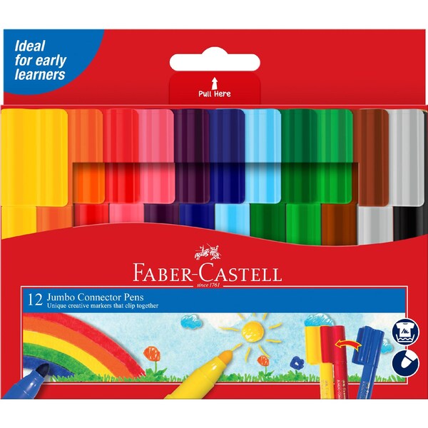 Faber-Castell Jumbo Connector Pens 12 pack
