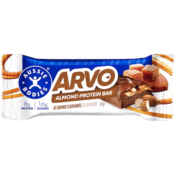 Aussie Bodies Arvo Protein Bar Almond Caramel Flavour 32g