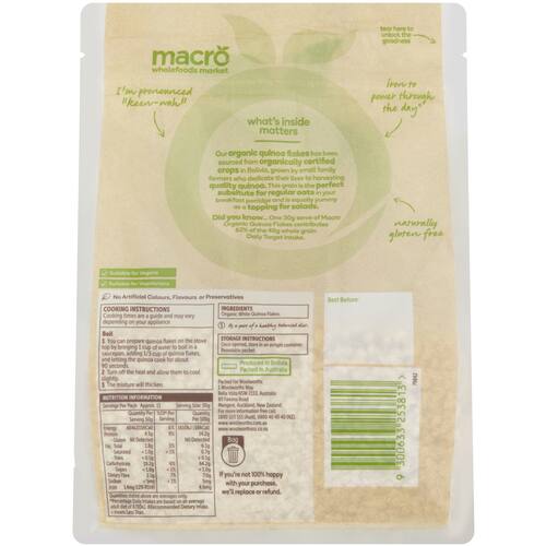Macro Organic Quinoa Flakes 350g bunch