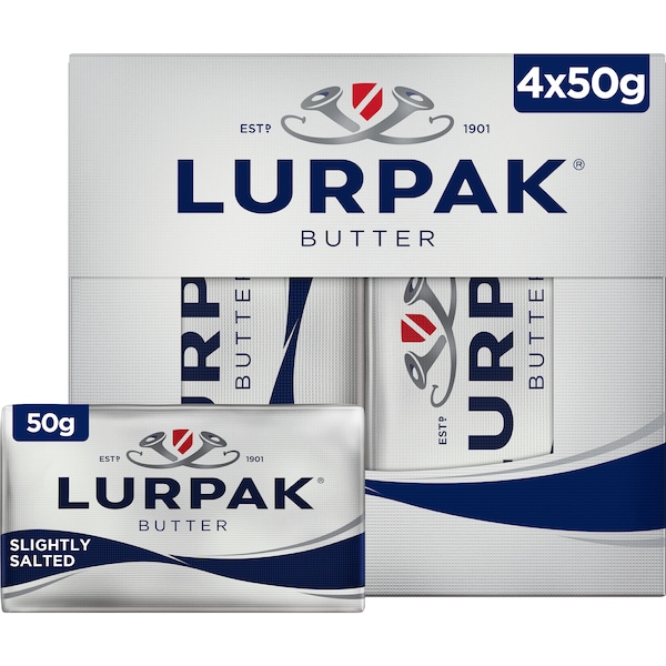 Lurpak Butter Slightly Salted 50g x 4 pack