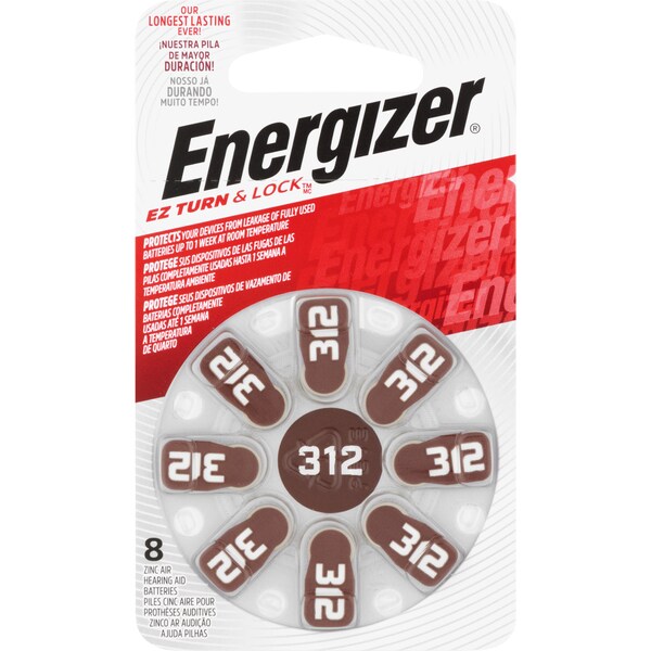 Energizer Ha 312 Turn & Lock 8ea