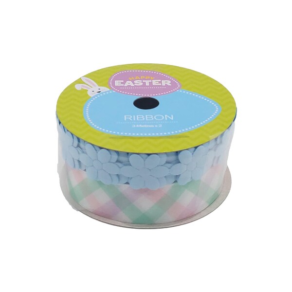 Easter Ribbon Daisy & Tartan 2 pack