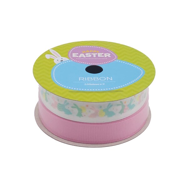 Easter Ribbon Bunnies & Pink 2 pack
