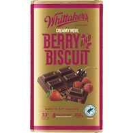 Whittaker's Berry & Biscuit Milk Chocolate Block