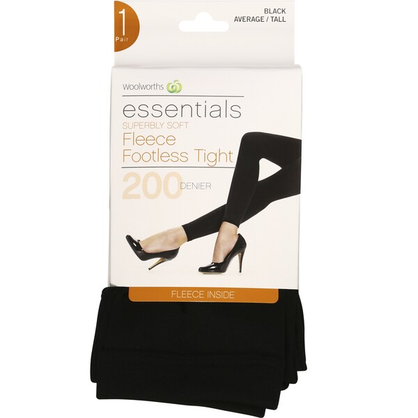 Essentials 200d Footless Black Tights Tall Each