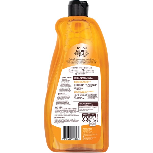 Earth Choice Floor Cleaner Wooden Surface 750ml Woolworths
