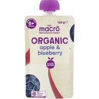 Macro Organic Baby Food Apple & Blueberry 6m