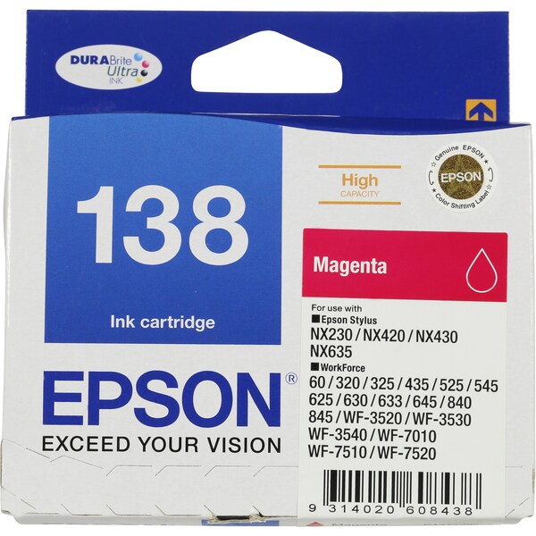 Epson Printer Ink 138 Magenta Each