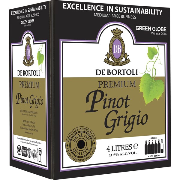 De Bortoli Premium Cask Wine Pinot Grigio 4L
