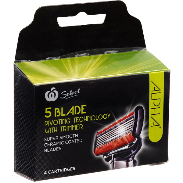 Woolworths Select Razor Blades Alpha 5 4pk