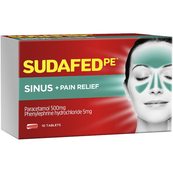 Sudafed Pe Sinus & Pain 10pk