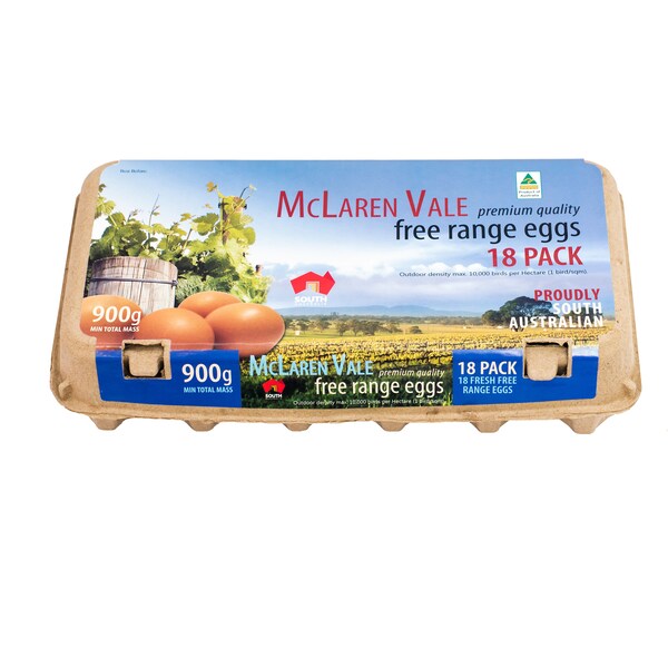 McLaren Vale Free Range Eggs 900G 18 pack